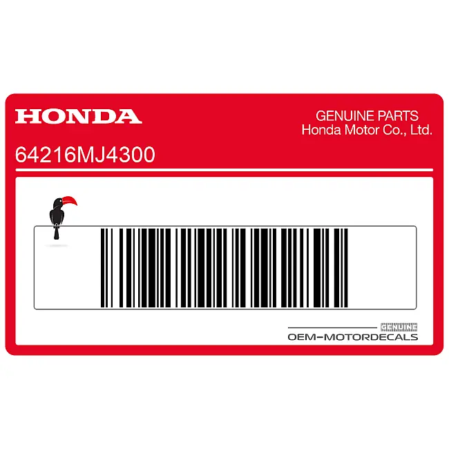 Honda VF1000 Pegatina Carenado Superior Lado Derecho OEM 64216MJ4300