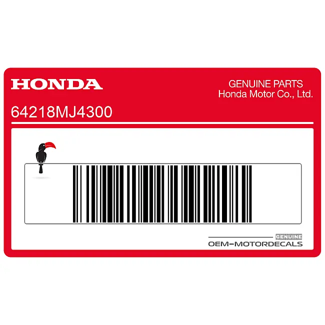 Pegatina Honda VF1000 Carenado Superior Lado Derecho OEM 64218MJ4300