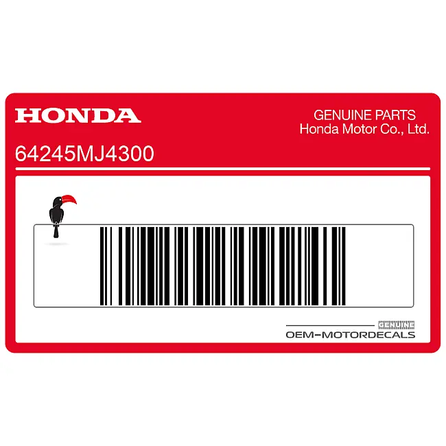 Honda VF1000 Pegatina V-FOUR para Carenado Inferior Lado Izquierdo OEM 64245MJ4300