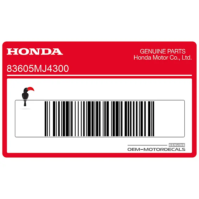 Honda VF1000 Pegatina Tapa Lateral Lado Derecho OEM 83605MJ4300