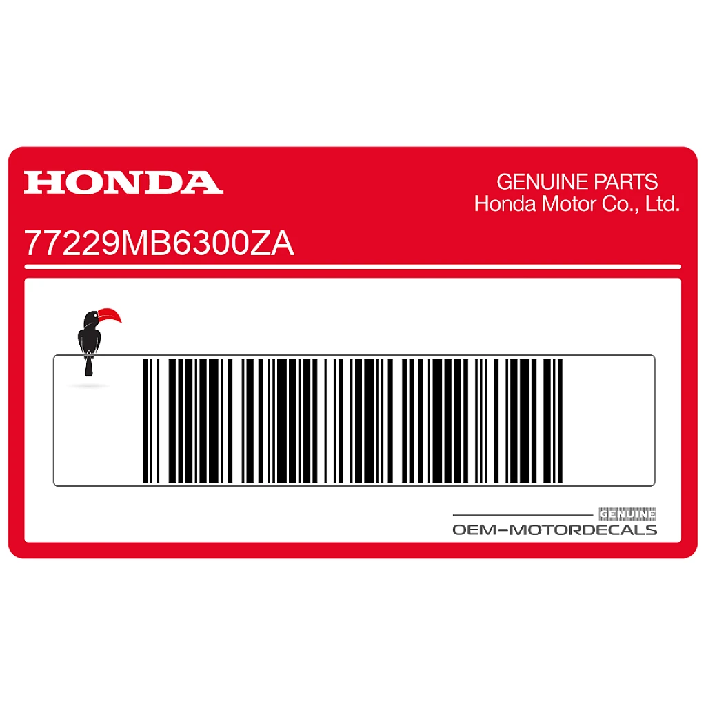 Honda VF1000 Autocollant de flanc de carénage côté gauche OEM 77229MB6300ZA Graphisme authentique d'origine usine