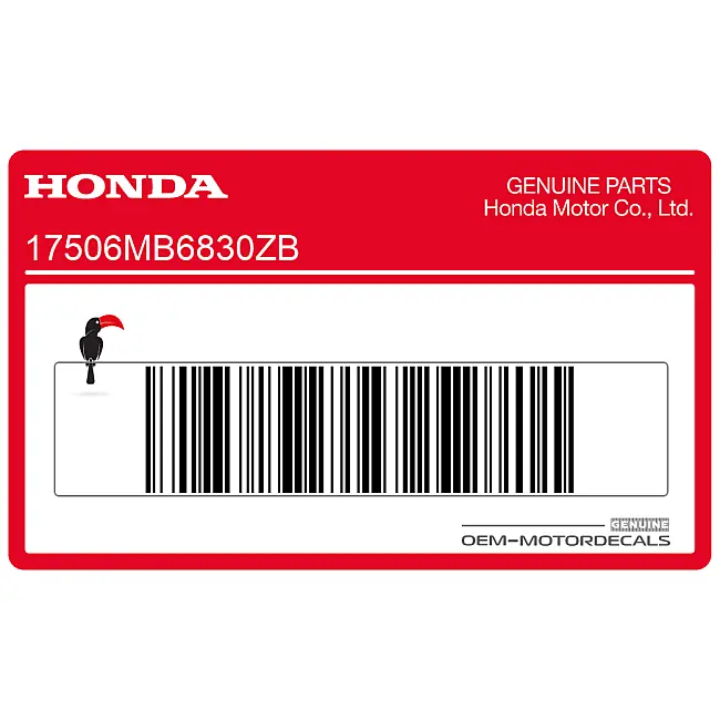 Pegatina Honda VF1000 Depósito Lado Derecho OEM 17506MB6830ZB