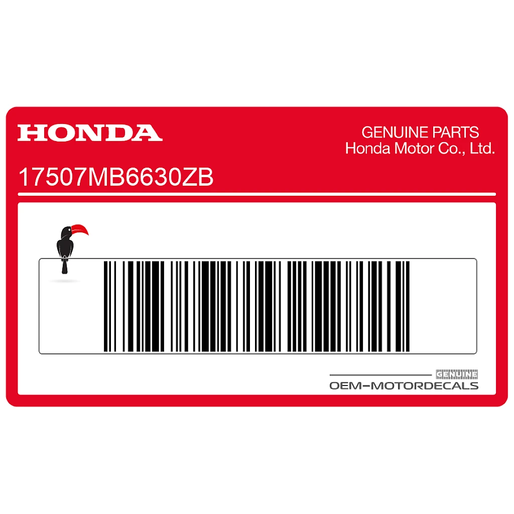 Honda VF1000 Fuel Tank Stripe Left Side OEM 17507MB6630ZB