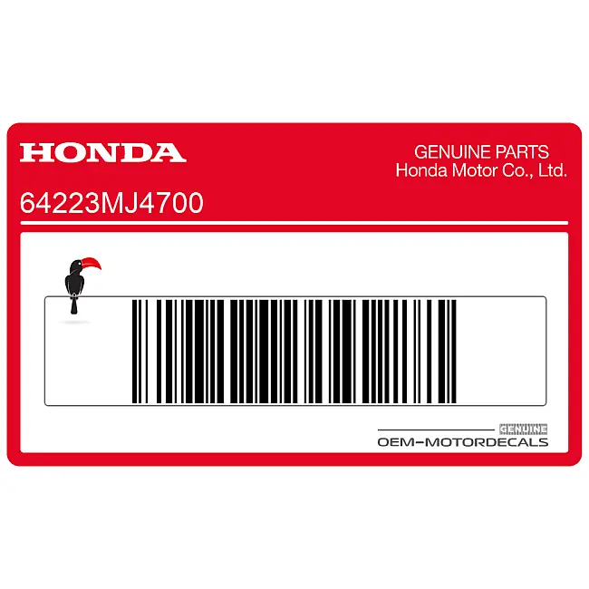 Honda VF1000 Pegatina Carenado Superior Lado Derecho OEM 64223MJ4700