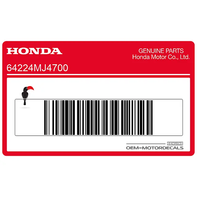 Honda VF1000 Pegatina Carenado Superior Lado Izquierdo OEM 64224MJ4700