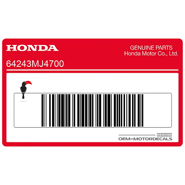 Honda VF1000 Pegatina Carenado Inferior Lado Derecho OEM 64243MJ4700