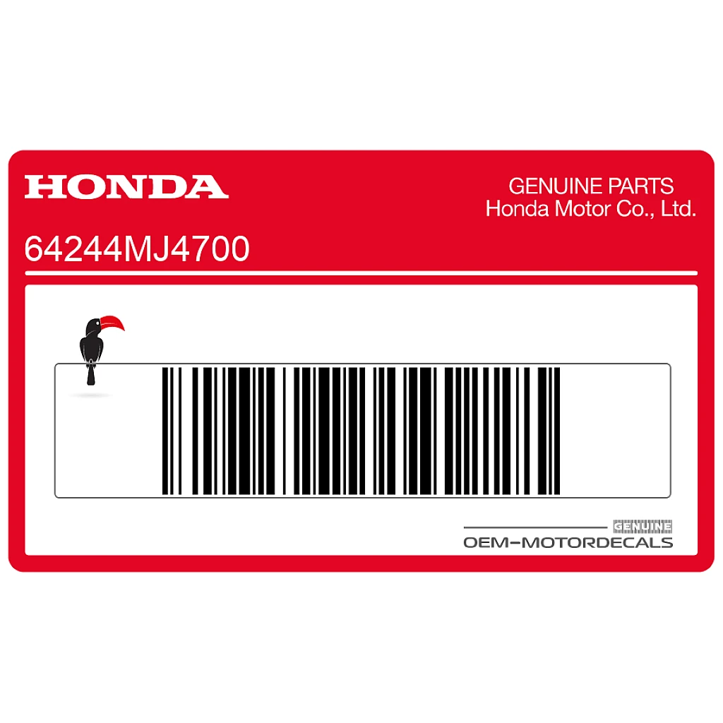 Honda VF1000 Adesivo carena inferiore lato sinistro OEM 64244MJ4700
