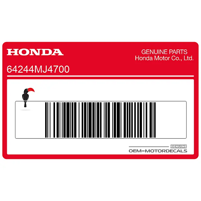 Honda VF1000 Pegatina Quilla Inferior Lado Izquierdo OEM 64244MJ4700