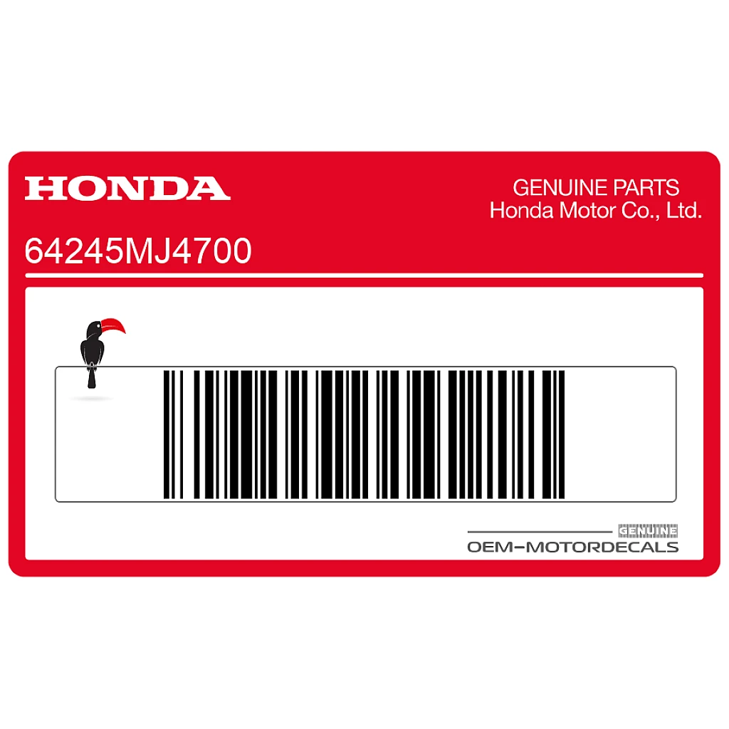 Honda VF1000 Carenatura VF1000R Adesivo Grafica Decal OEM 64245MJ4700 per Restauro Originale