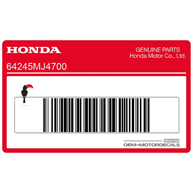 Honda VF1000 Pegatina Carenado VF1000R Gráfico Adhesivo OEM 64245MJ4700 para Restauración Auténtica de Carrocería de Fábrica