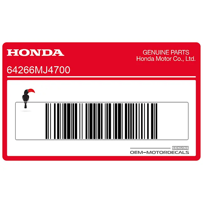 Honda VF1000 Pegatina Deflector Aire Lado Derecho OEM 64266MJ4700