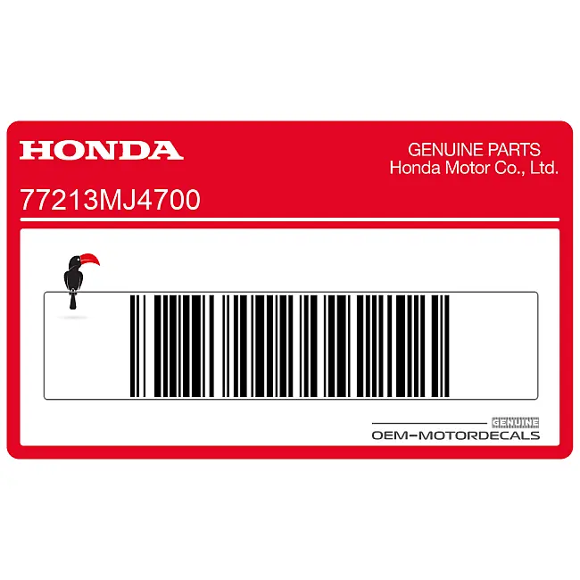 Honda VF1000 Carenado Pegatina VF1000R OEM 77213MJ4700 adhesivo de vinilo original de fábrica para colocación precisa en el carenado