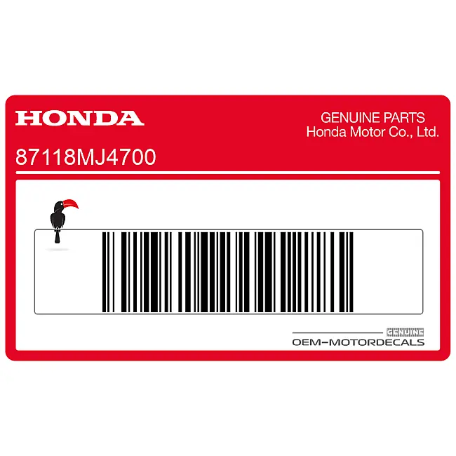 Honda VF1000 Pegatina Carenado OEM 87118MJ4700 Adhesivo Auténtico Original de Fábrica para Motocicleta