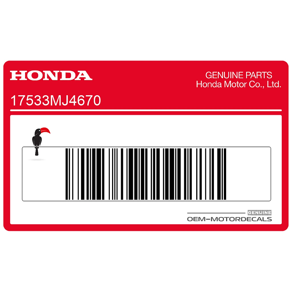 Honda VF1000 Verkleidungsaufkleber rechte Seite OEM 17533MJ4670