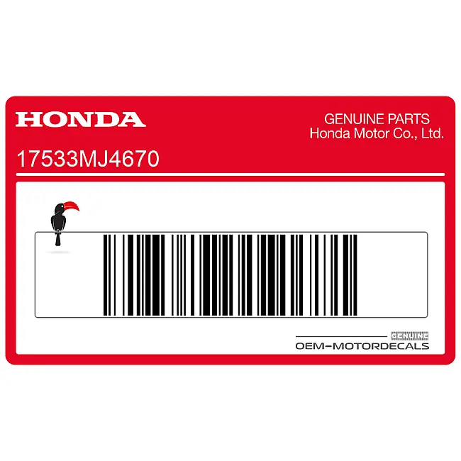 Honda VF1000 Pegatina de Carenado Lado Derecho OEM 17533MJ4670