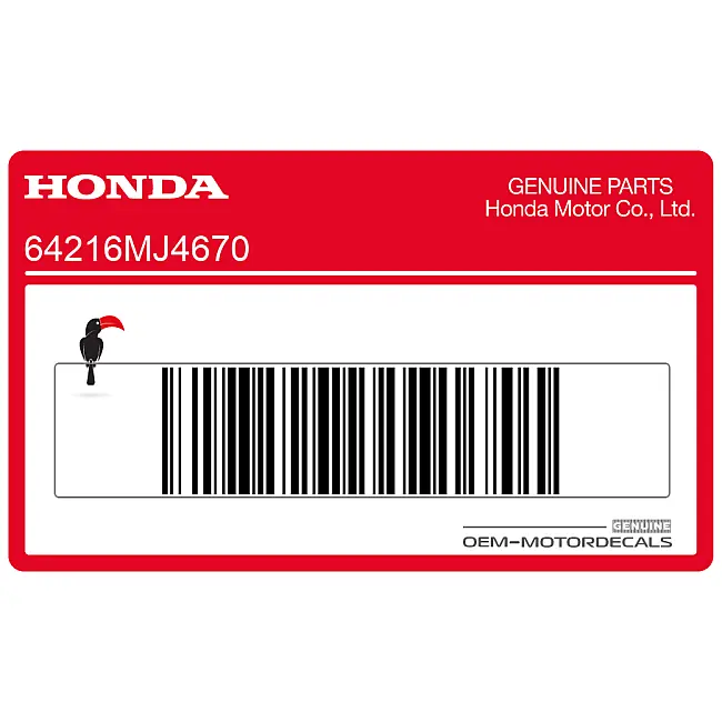 Pegatina Honda VF1000 Carenado Superior Lado Izquierdo OEM 64216MJ4670
