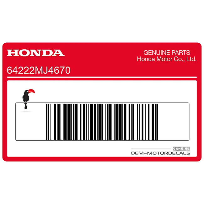 Pegatina Honda VF1000 Carenado Superior Lado Izquierdo OEM 64222MJ4670