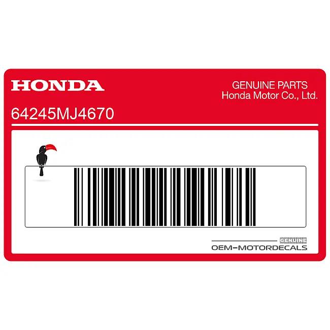 Honda VF1000 Pegatina Carenado VF1000R OEM 64245MJ4670