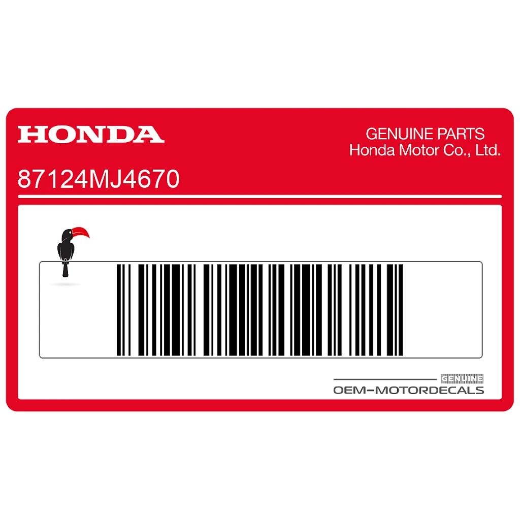 Honda VF1000 Adesivo Serbatoio OEM 87124MJ4670