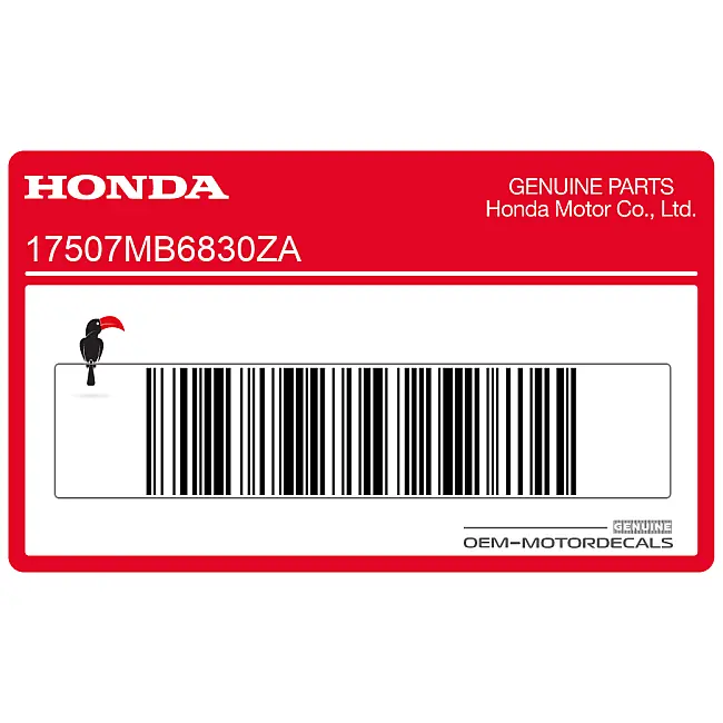 Honda VF1000 Pegatina Depósito Izquierdo OEM 17507MB6830ZA