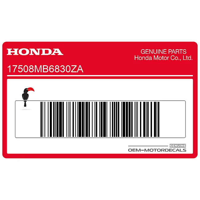 Honda VF1000 Pegatina de depósito OEM 17508MB6830ZA