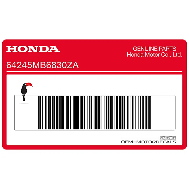 Pegatina de Carenado Honda VF1000 OEM 64245MB6830ZA