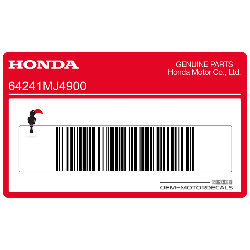 Oryginalna Honda VF1000 Prawa Naklejka na Owiewkę Prawa Strona OEM 64241MJ4900 Fabryczna Grafika Winilowa