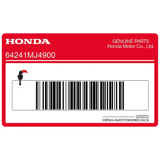 Gráfico de vinilo de calidad de fábrica, auténtica pegatina Honda VF1000 para carenado derecho, lado derecho, OEM 64241MJ4900