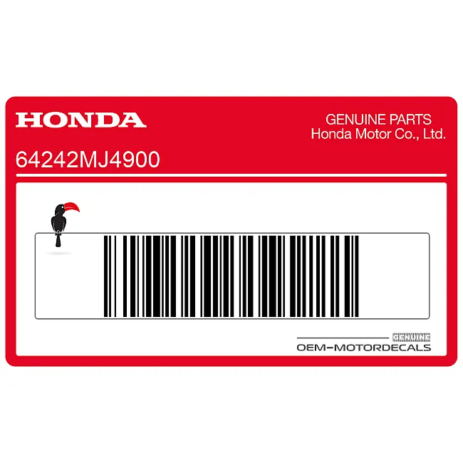 Honda VF1000 Pegatina Carenado Izquierdo Lado Izquierdo OEM 64242MJ4900