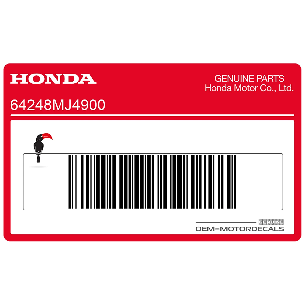 Honda VF1000 Pegatina Carenado Izquierdo Lado Izquierdo OEM 64248MJ4900