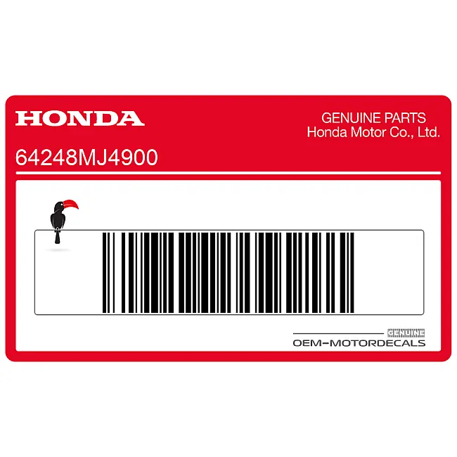 Honda VF1000 Pegatina Carenado Izquierdo Lado Izquierdo OEM 64248MJ4900