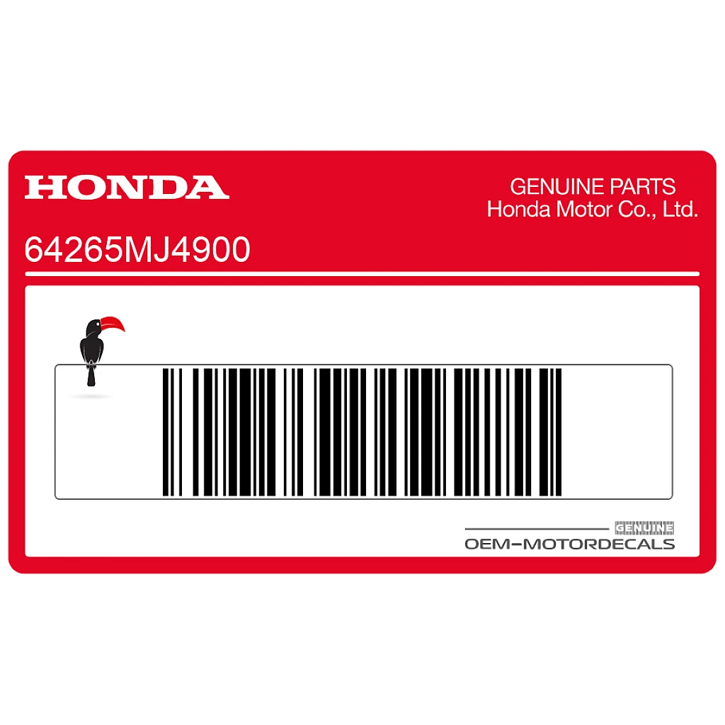 Honda VF1000 Adesivo carena inferiore Lato Destro OEM 64265MJ4900