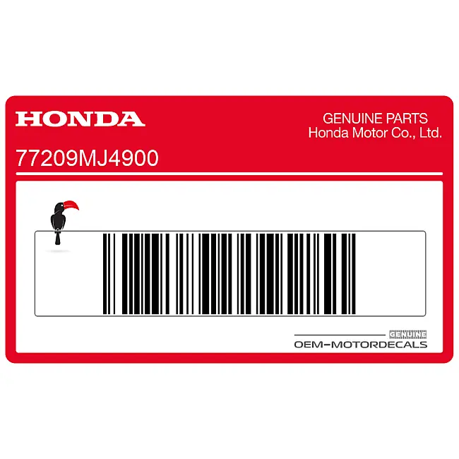 Honda VF1000 Emblema Colín Trasero VF1000R OEM 77209MJ4900 Gráfico de Fábrica