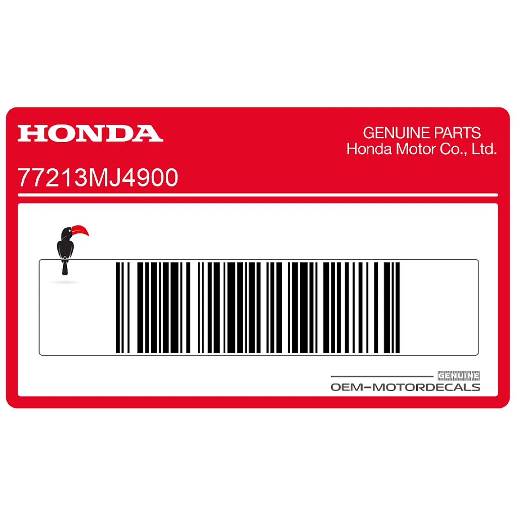 Honda VF1000 Einzelsitzabdeckung VF1000R Aufkleber OEM 77213MJ4900