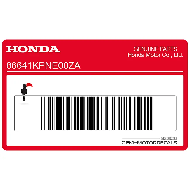 Autocollant Honda CB125F Carénage Extérieur Côté Droit OEM 86641KPNE00ZA