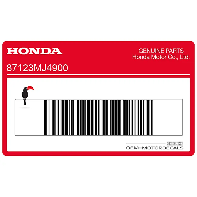 Honda VF1000 Emblema para depósito Honda Lado Derecho OEM 87123MJ4900 Gráfico de Fábrica