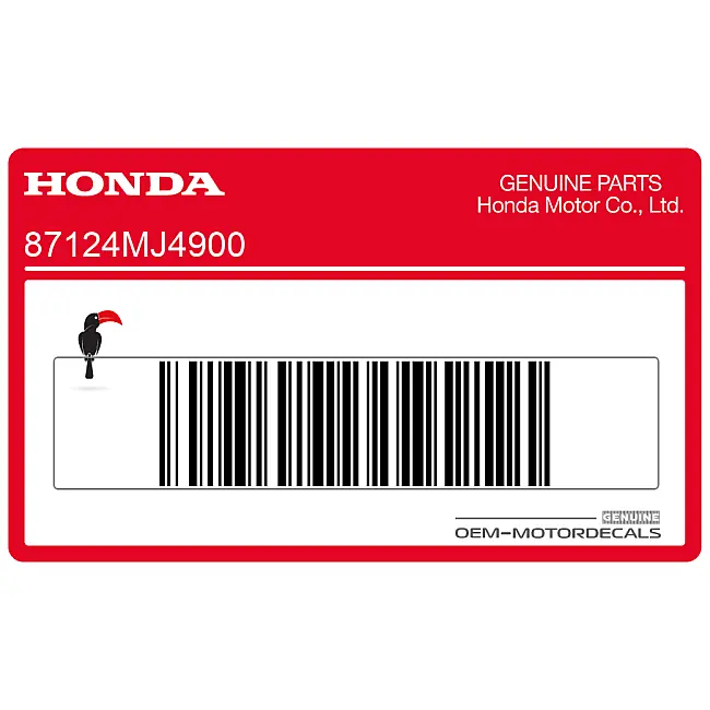 Pegatina lateral izquierda para depósito de combustible Honda VF1000 OEM 87124MJ4900