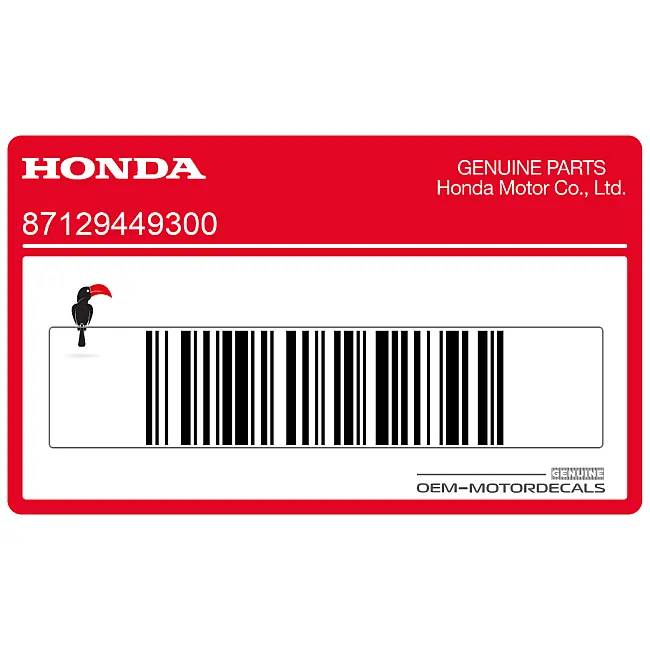 Honda CX500C Custom Naklejka na zbiornik lewa strona OEM 87129449300