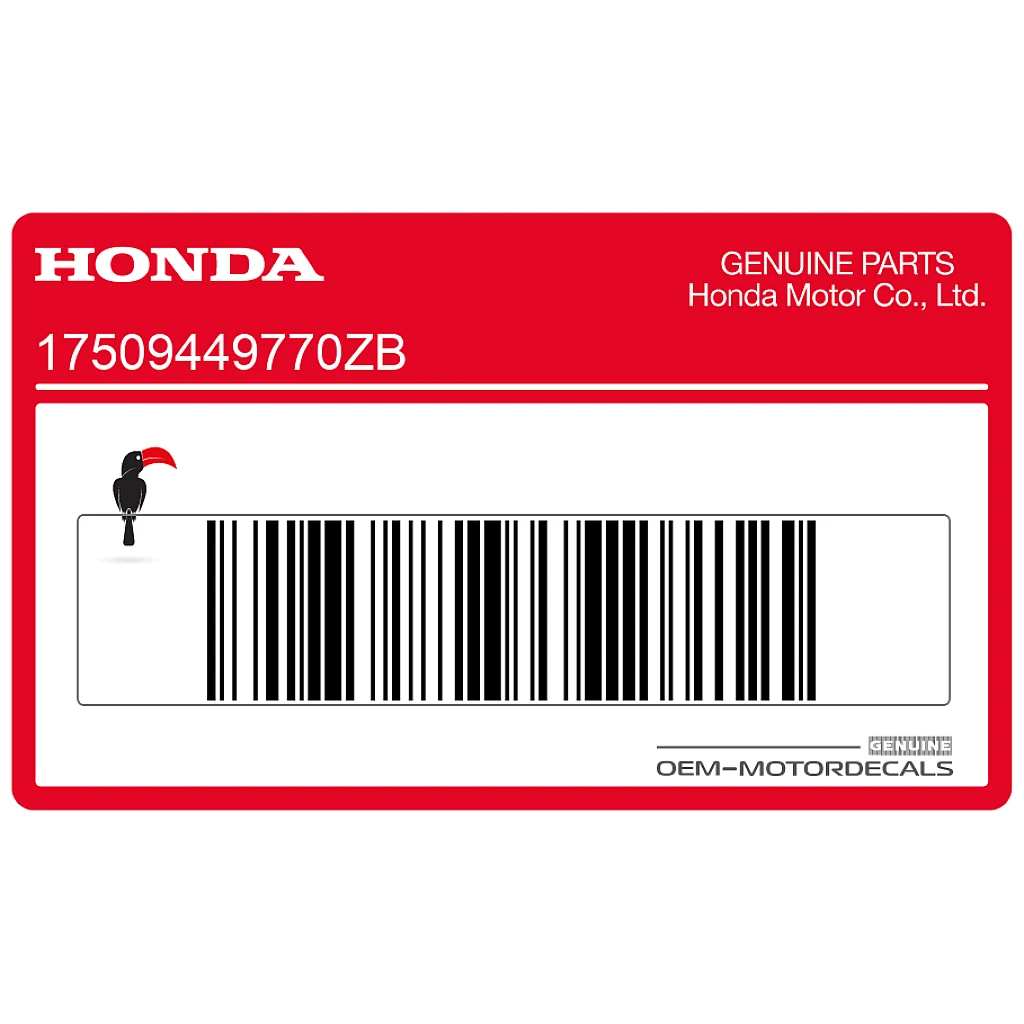 Honda CX500C Custom Tanksticker Linkerkant OEM 17509449770ZB