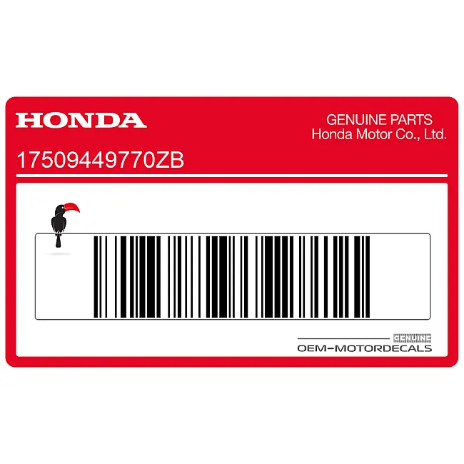 Honda CX500C Custom Adesivo Serbatoio Lato Sinistro OEM 17509449770ZB
