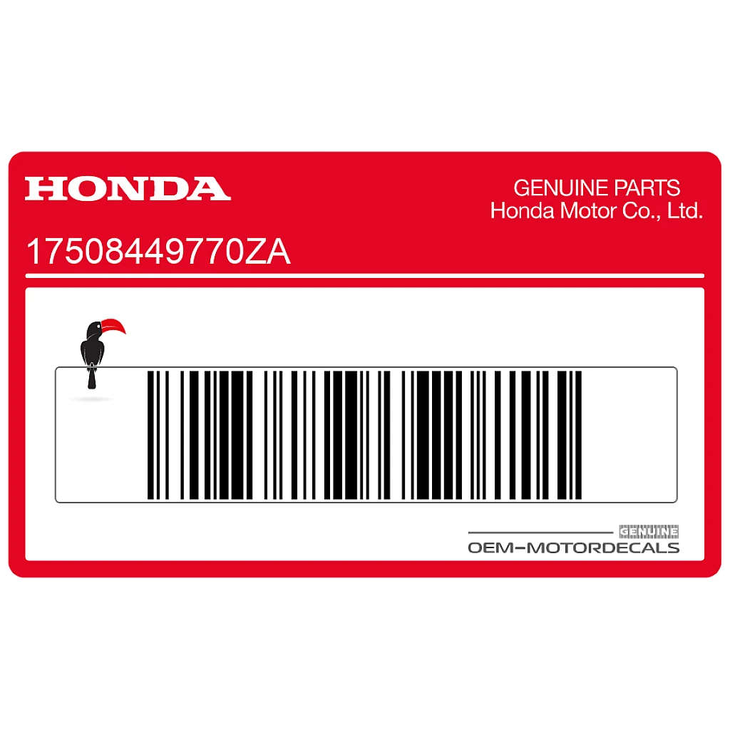 Honda CX500C CUSTOM Seitenverkleidungsaufkleber rechte Seite OEM 17508449770ZA