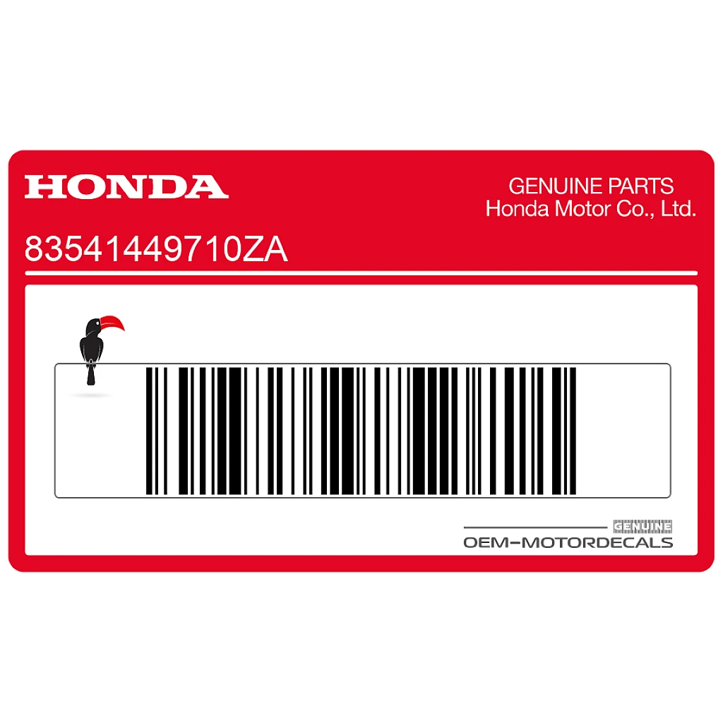 Honda CX500 CUSTOM Rechte Seitenverkleidung Aufkleber rechts OEM 83541449710ZA