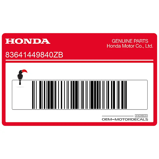 Honda CX500 CUSTOM Adesivo Carenatura Sinistra OEM 83641449840ZB