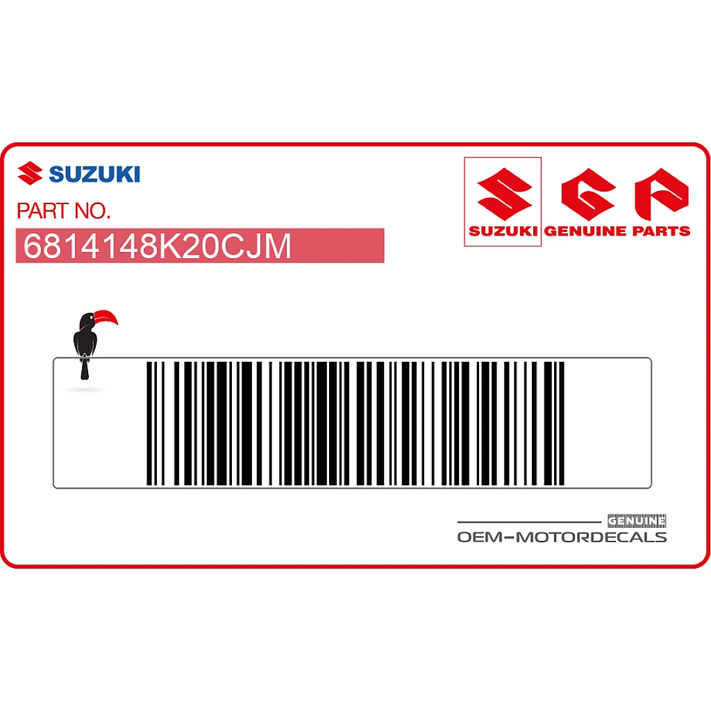 Suzuki GSX-S1000 emblème flanc carénage côté gauche OEM 6814148K20CJM