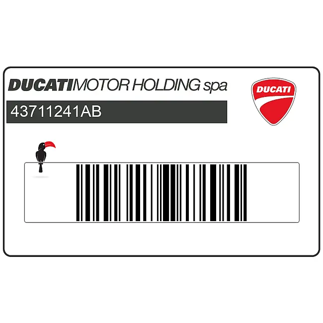 Ducati SuperSport 800 Left Upper Fairing Graphic Left Side OEM 43711241AB