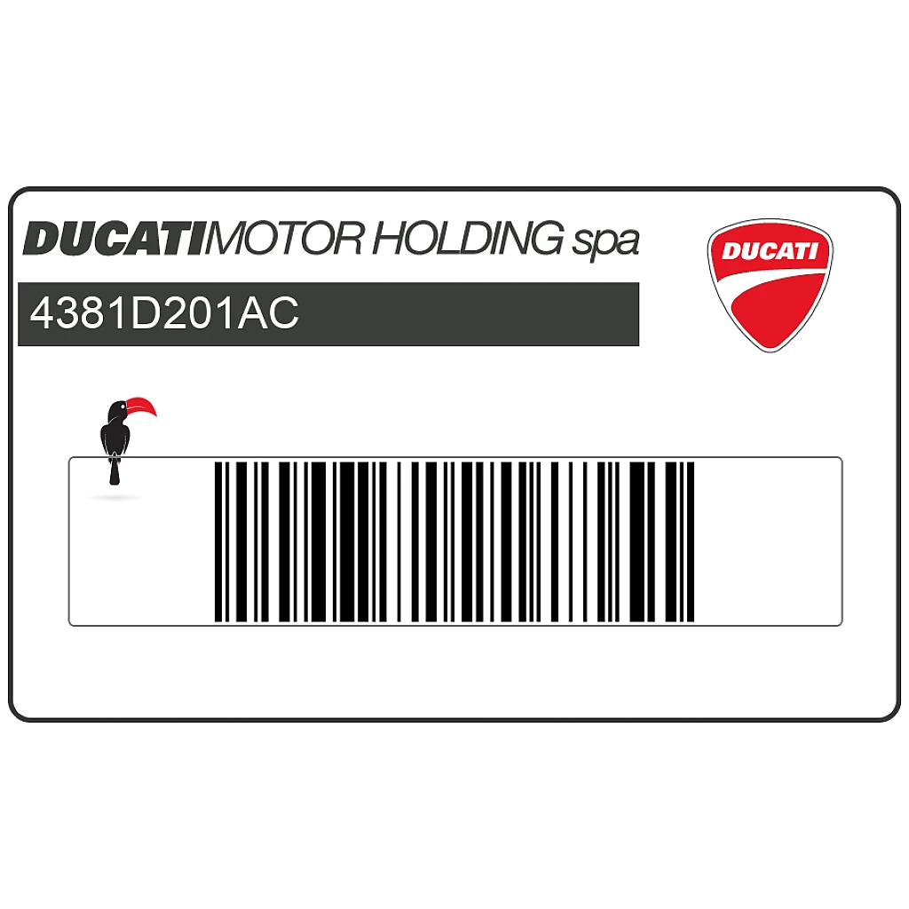 Ducati Streetfighter V4 Seitenverkleidungsaufkleber OEM 4381D201AC