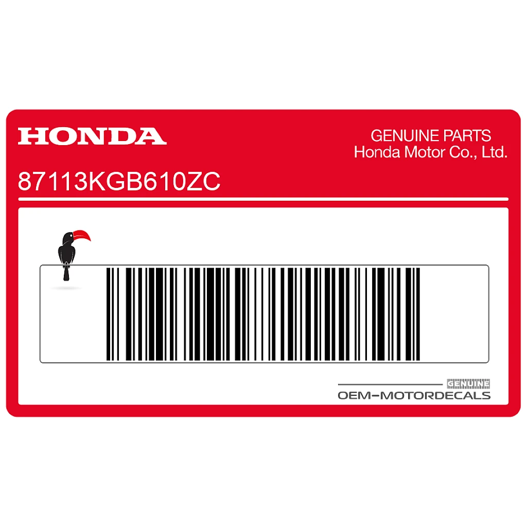 Honda VT125C Shadow adesivo serbatoio Shadow lato destro OEM 87113KGB610ZC