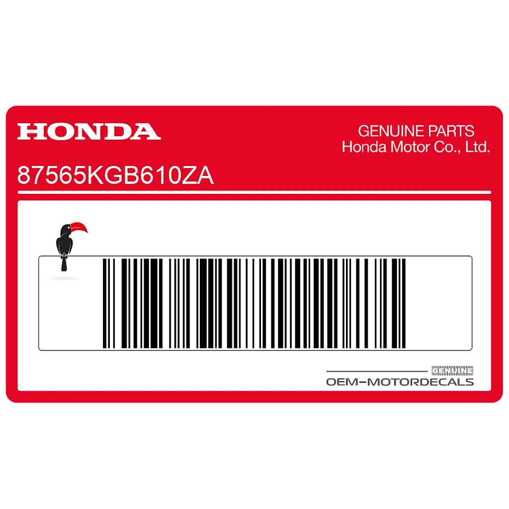 Honda VT125C Shadow Kraftstofftank Warnhinweis Aufkleber OEM 87565KGB610ZA