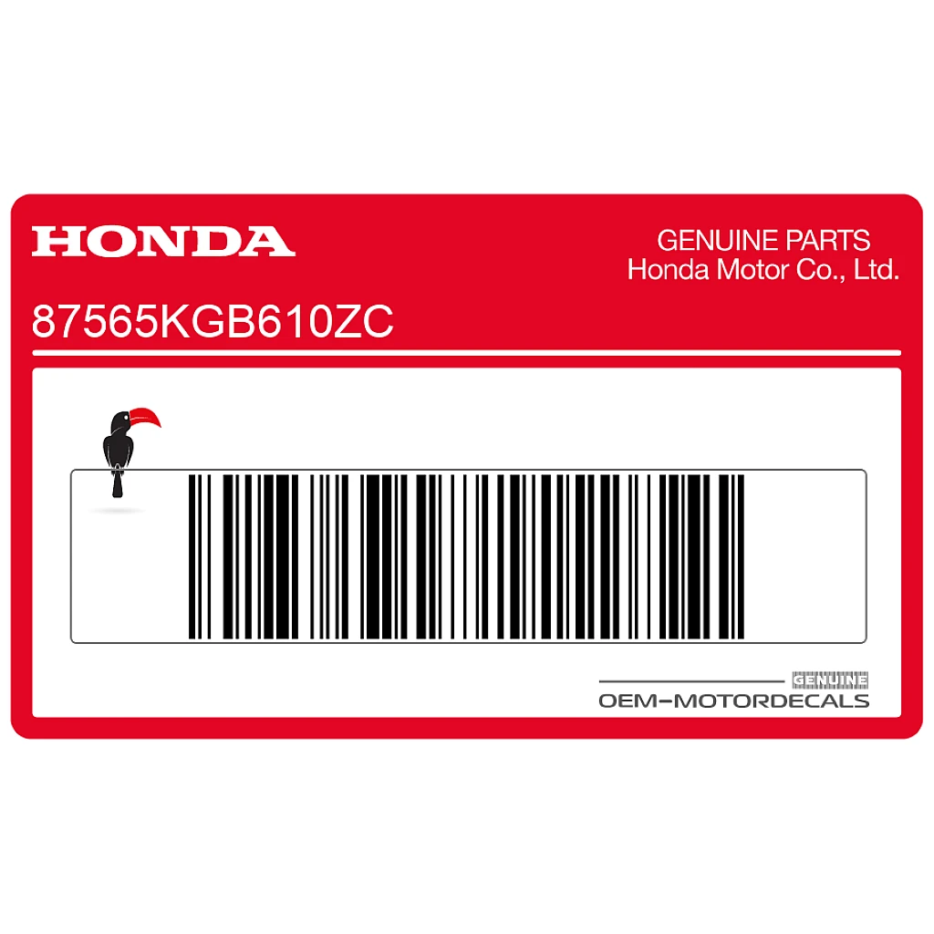 Honda VT125C Shadow Kraftstofftank Warnhinweisaufkleber OEM 87565KGB610ZC