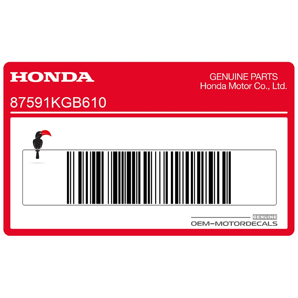 Honda VT125C Shadow Etichetta Avvertenza Serbatoio OEM 87591KGB610